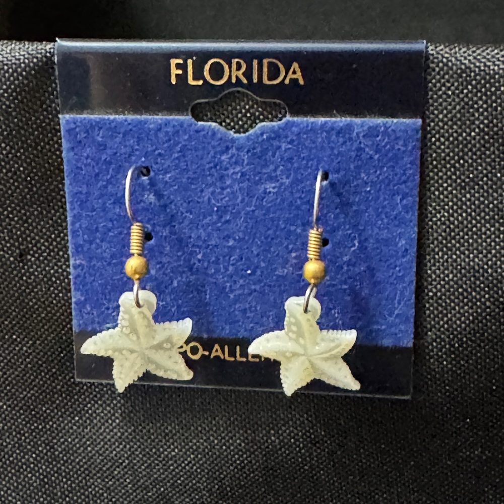 Erge Starfish Earrings with Gold Accents